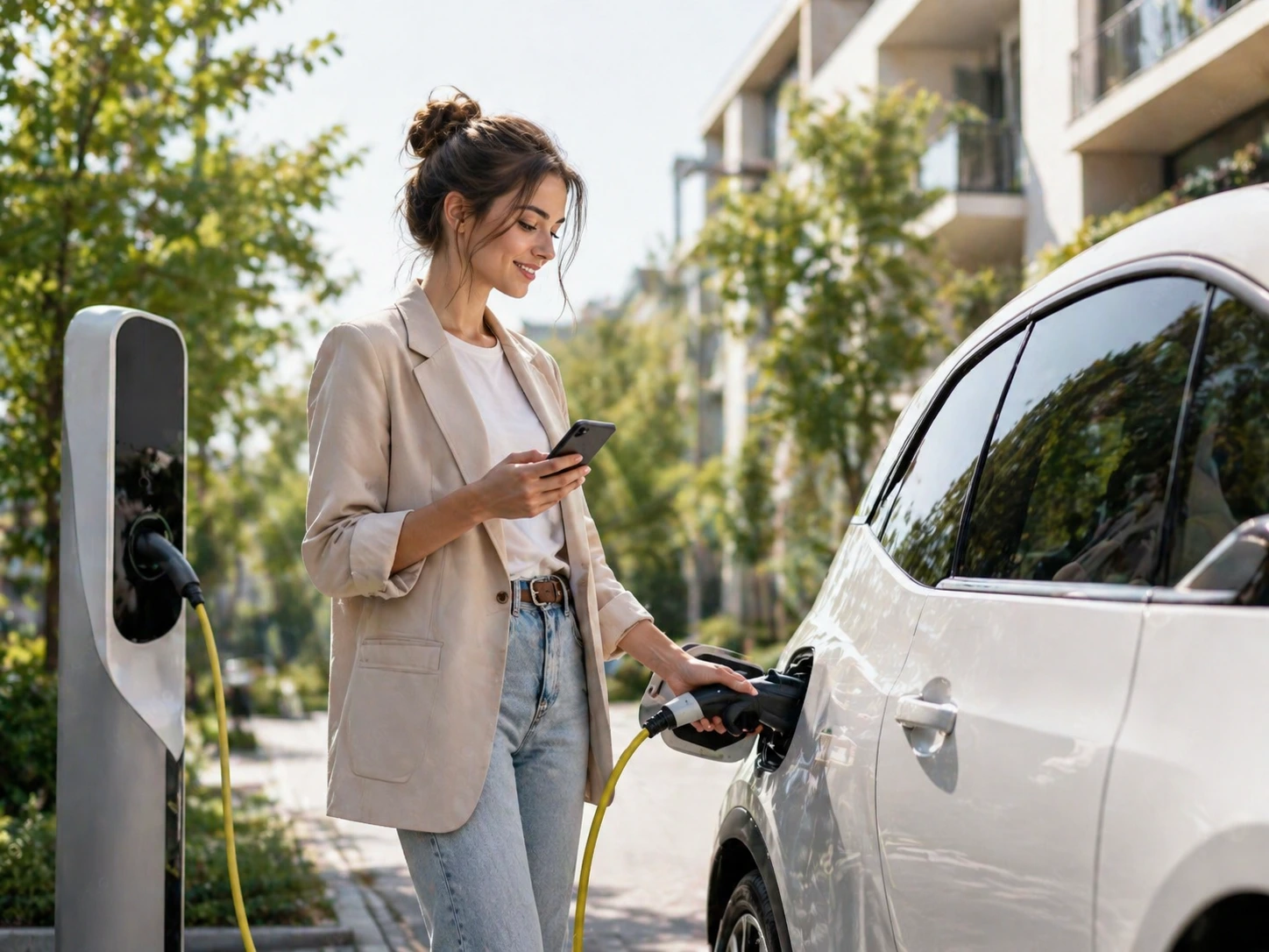 Carga de vehículos eléctricos en parking gestionado